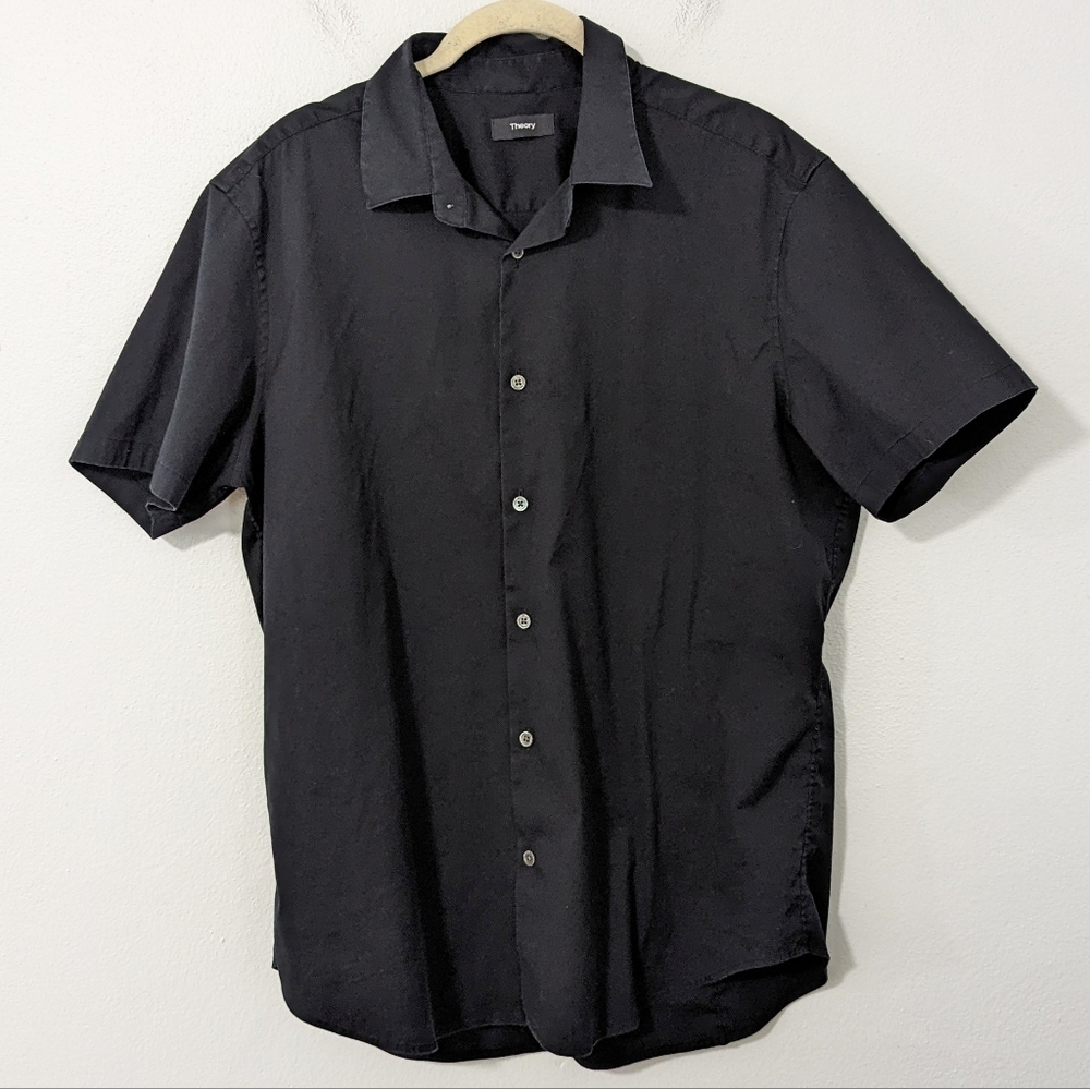 Theory Black Casual Button Down Shirt